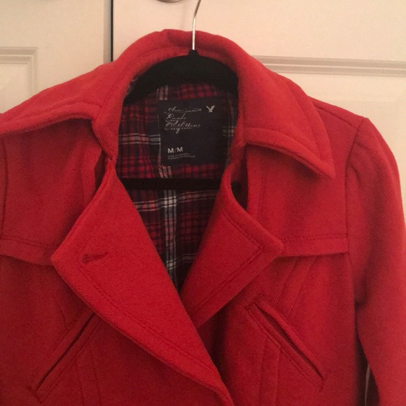 American eagle red pea coat! - Picture 3 of 4